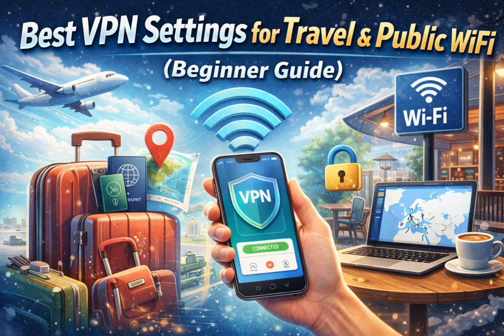 Best VPN Settings for Travel & Public WiFi (Beginner Guide)
