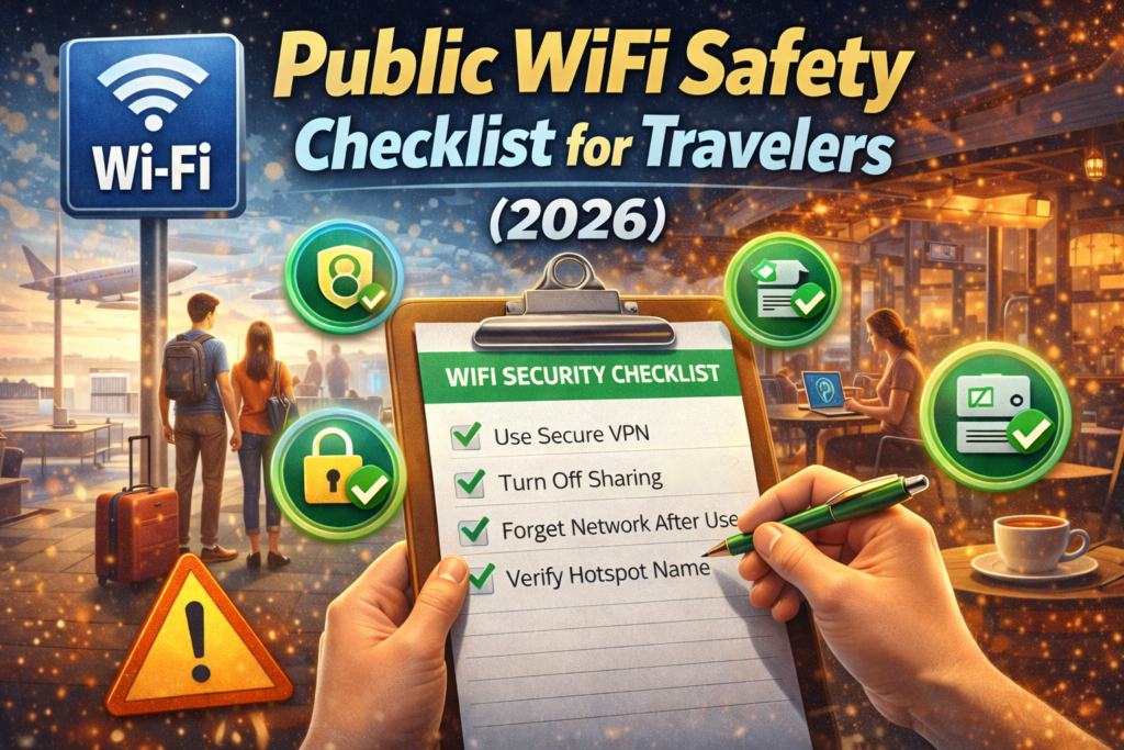 Public WiFi Safety Checklist for Travelers (2026)