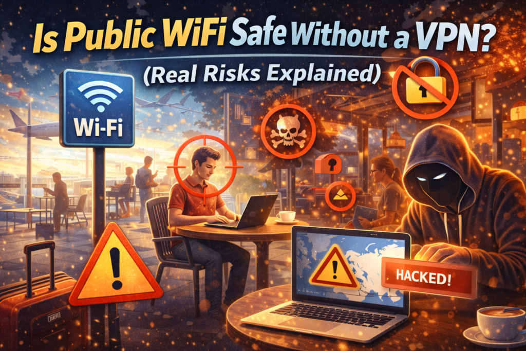 Is public WiFi safe without a VPN?”
